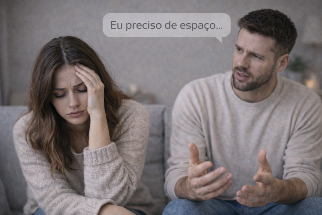ele disse que precisa de espaço