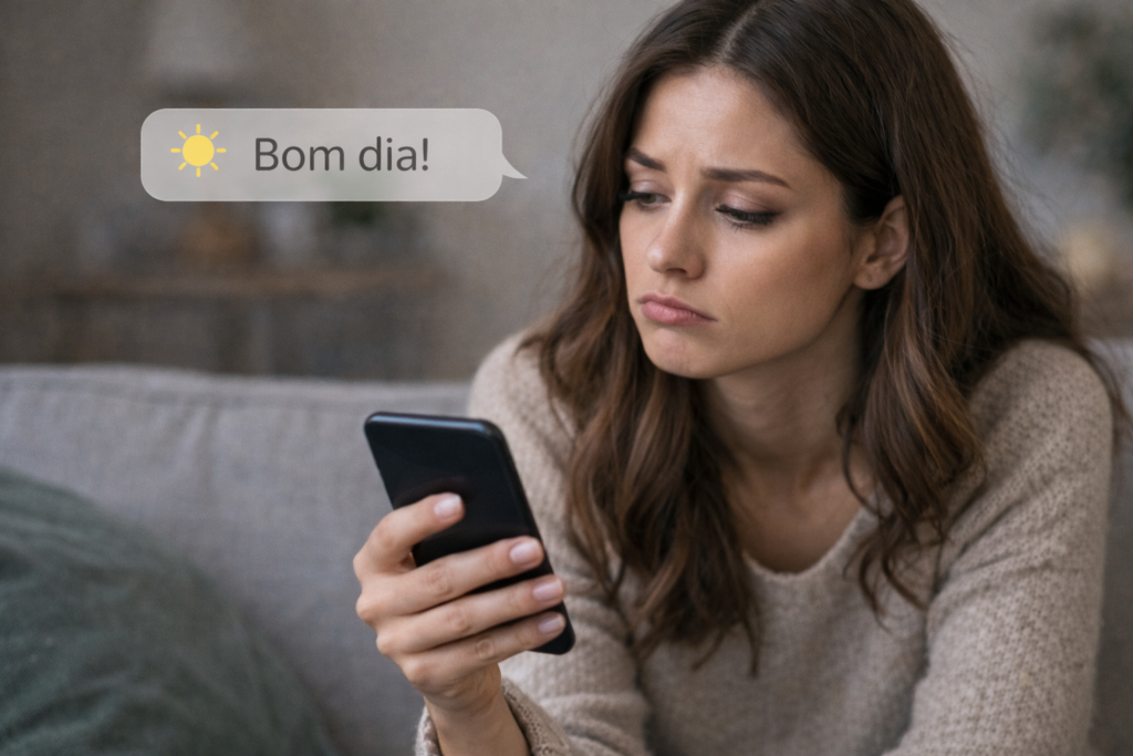 ele parou de mandar mensagem de bom dia