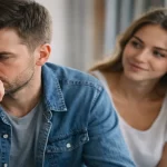 Homem pensativo muda comportamento ao perceber que mulher está interessada no relacionamento