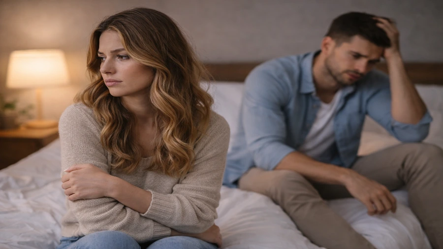 sinais de afastamento emocional no relacionamento casal distante na cama